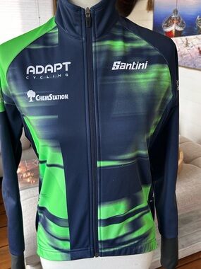 Santini Adapt Cycling Zero Wind Thermal Jacket unisex man or women S Made Italy